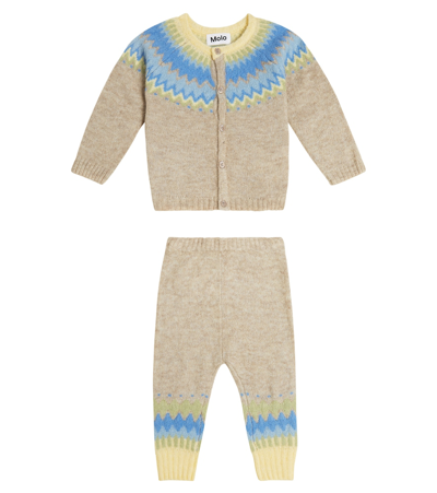 Molo Baby Set Aus Cardigan Und Hose In Multicoloured