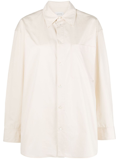 Lemaire Layered Cotton Shirt In Beige