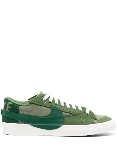Nike Blazer Low 88 Jumbo Panelled Sneakers In Green
