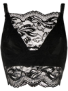 PACO RABANNE RABANNE CROP TOP WITH LACE DETAIL