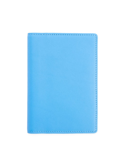 Royce New York Women's Rfid-blocking Leather Passport Case In Light Blue