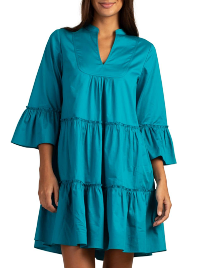 Trina Turk Rain Mini Dress In Bahia Blue