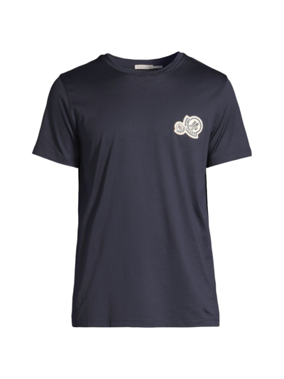 Moncler Navy Crewneck T-shirt In Blue