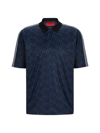 HUGO MEN'S RELAXED-FIT POLO SHIRT WITH PRINTED MONOGRAMS