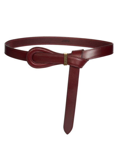 Isabel Marant Women's Brindi Belt In Burgundy