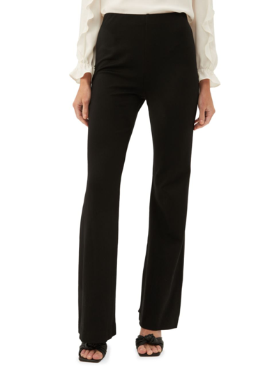 Trina Turk Chimayo Bootcut-leg Crepe Pants In Black