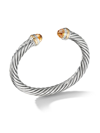 David Yurman Women's Classic Cable Bracelet In Sterling Silver In Citrine