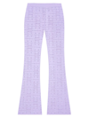 Givenchy 4g Jacquard Flared Pants In Lavender
