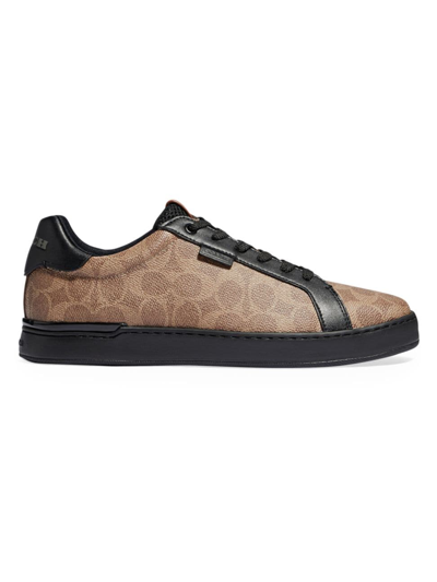 Coach Brown Lowline Sneakers In Tan Black