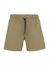 Hugo Boss Recycled-material Swim Shorts With Signature Stripe And Logo In Light Green