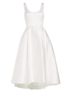 AMSALE WOMEN'S DUCHESSE SATIN HIGH-LOW BRIDAL DRESS