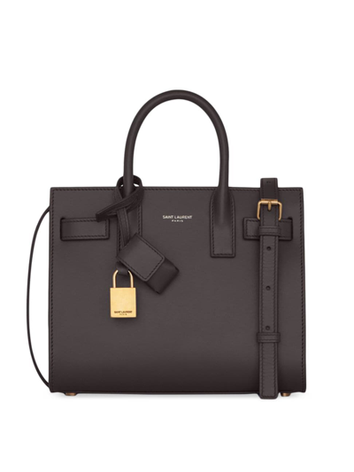 Saint Laurent Women's Nano Sac De Jour Leather Satchel In Storm