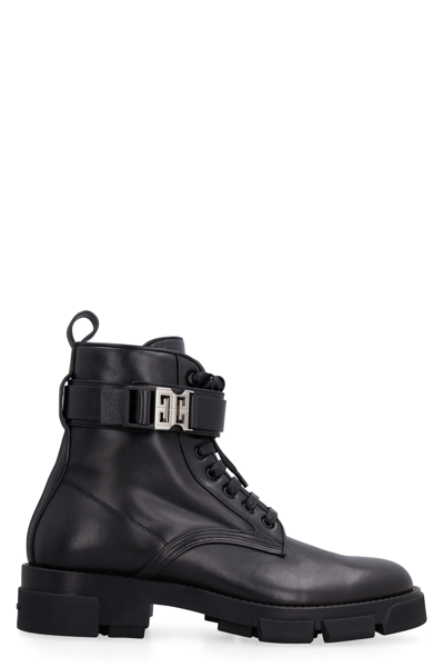 GIVENCHY GIVENCHY TERRA LEATHER ANKLE BOOTS
