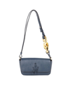Jw Anderson Chain Baguette Anchor Bag In Dark Navy