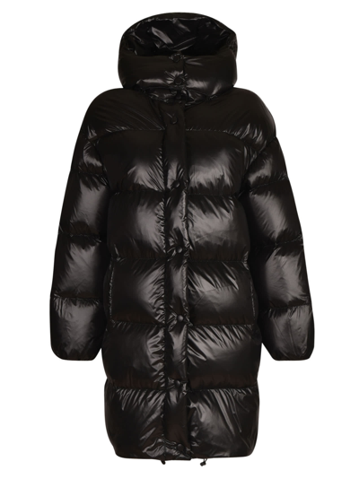 Miu Miu Concealed Buttoned Padded Jacket In Black