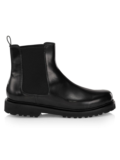 Saks Fifth Avenue Men's Collection Leather Chelsea Boots In Moonless