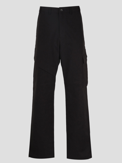 Moncler High-rise Cotton Wide-leg Trousers In Black