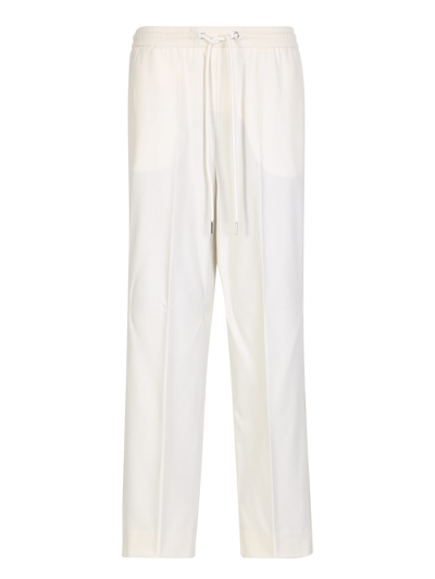 Moncler Straight Leg Trousers By . Garment That Combines Comfort With Luxury Making It Unique In White