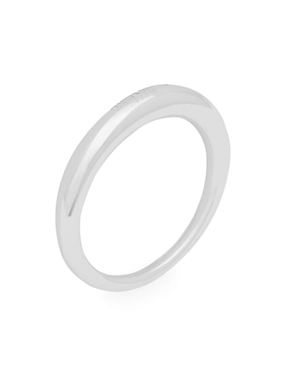 Saint Laurent Dome Polished-finish Ring In Silver