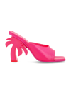 Palm Angels Womens Fuchsia Leather Sandals In Fuchsia