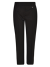 Prada Cropped Wool Trousers In Black