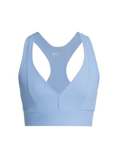 Year Of Ours Tess Ribbed Stretch-jersey Sports Bra In Baby Blue