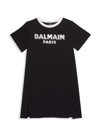 BALMAIN LITTLE GIRL'S & GIRL'S LOGO T-SHIRT DRESS