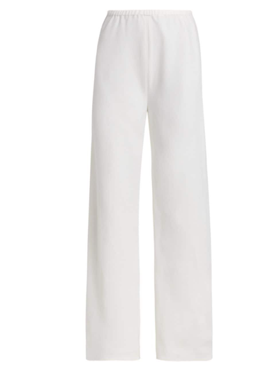 Wardrobe.nyc Wool-blend Wide-leg Pants In Off-white