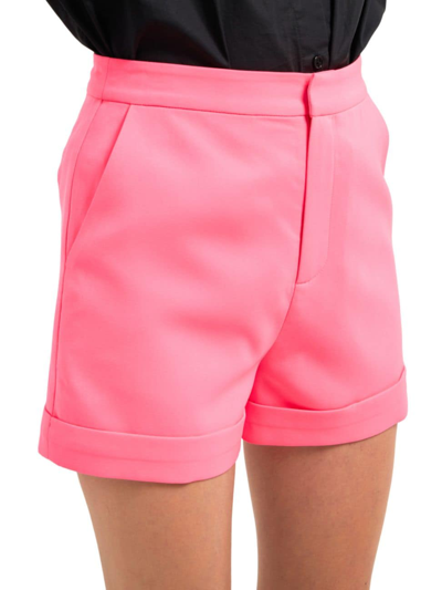 Endless Rose High Waist Tailored Shorts In Neon Pink
