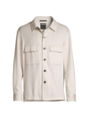 Zegna Men's Oasi Cashmere Overshirt In Cream
