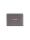 Balenciaga Men's Embossed Monogram Card Case In Box In Grey