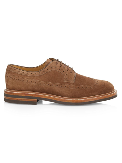 Brunello Cucinelli Lace-up Brogues In Brown