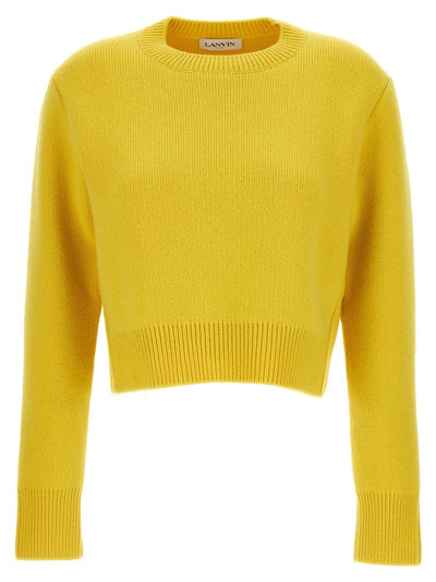 Lanvin Maglione Lana Cashmere Sweater, Cardigans Yellow