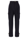 Alexander Mcqueen Wool Blend Cargo Pants With Ankle Martingale