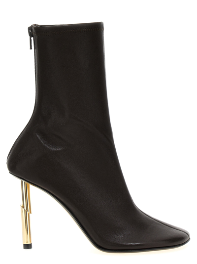 LANVIN SEQUENCE BOOTS, ANKLE BOOTS BROWN