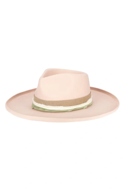 San Diego Hat City Stroll Felt Rolled Brim Fedora In Pink