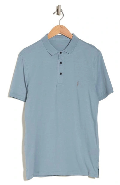 Allsaints Vidal Polo Shirt In Chilled Blue