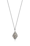 LOIS HILL 18K GOLD & STERLING SILVER BROWN DIAMOND SWIRL PENDANT NECKLACE
