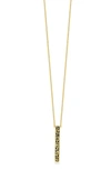 Lois Hill 18k Gold Plated Sterling Silver Diamond Bar Pendant Necklace In Gold/ Silver
