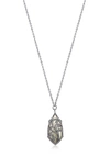 Lois Hill 18k Gold & Sterling Silver Brown Diamond Swirl Pendant Necklace In Gold/ Silver