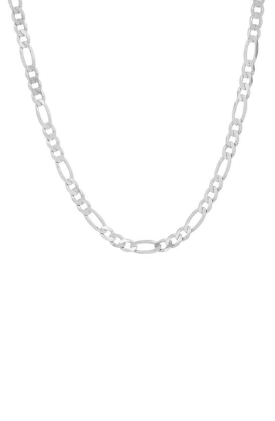 Queen Jewels Italian Figaro Chain Necklace In Silver