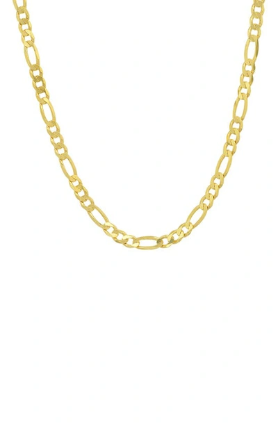 Queen Jewels Italian Figaro Chain Necklace In Gold