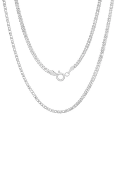 Queen Jewels Italian Box Chain Necklace In Silver