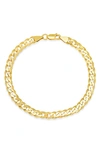 Queen Jewels Curb Chain Bracelet In Gold