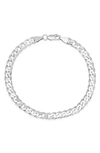 Queen Jewels Curb Chain Bracelet In Silver