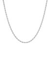 Queen Jewels Italian Chain Necklace In Silver