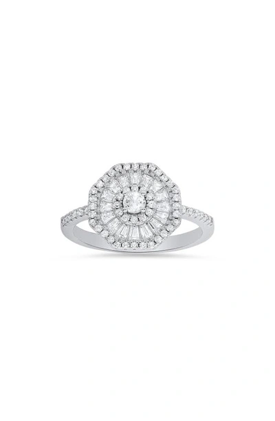 Queen Jewels Sterling Silver Cubic Zirconia Halo Ring