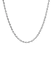 Queen Jewels Twisted Chain Necklace In Silver