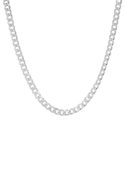 Queen Jewels Italian Curb Chain Necklace In Silver