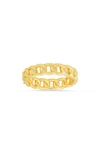 Queen Jewels Curb Chain Ring In Gold